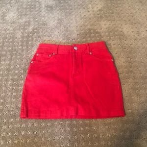 Red Forever 21 Mini Skirt